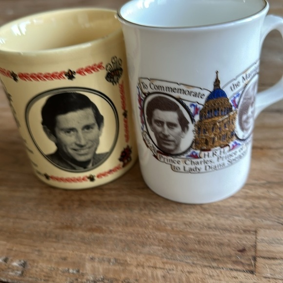 Charles & Diana Vintage 1981 Lady Diana Prince Charles Royal Wedding Mugs (2) - Picture 14 of 15